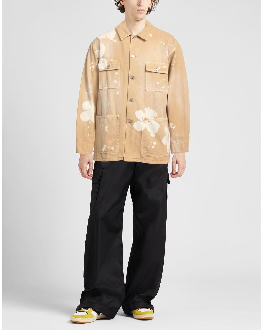MSGM Natural Camel Denim Outerwear Cotton