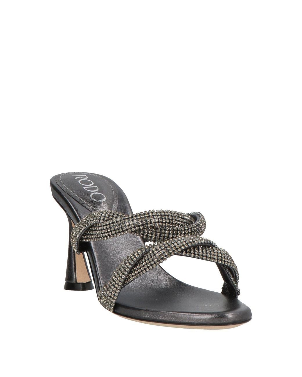 Rodo Metallic Sandals Leather