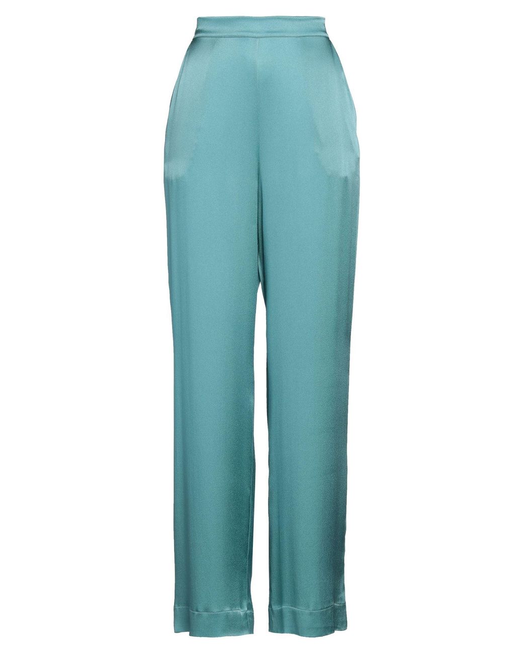 Semicouture Blue Pants Acetate, Silk