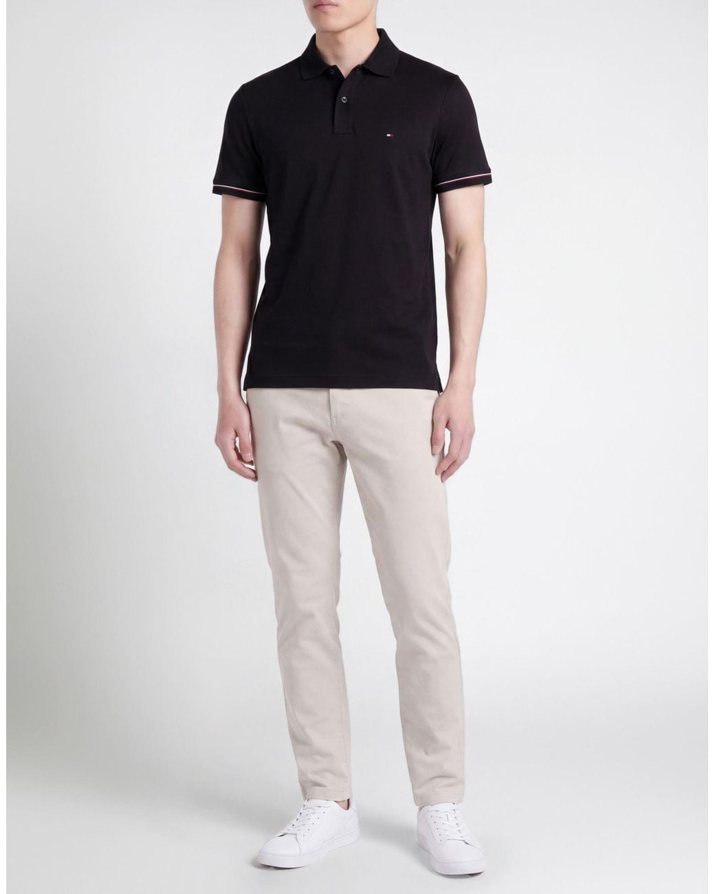 Tommy Hilfiger Black Polo Shirts for men