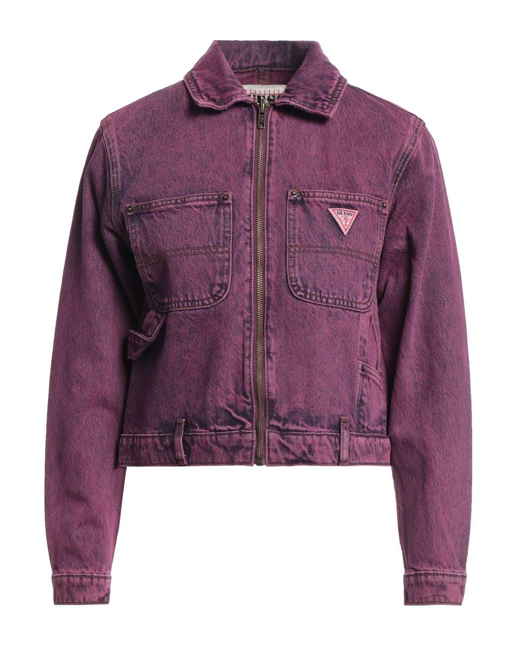 Guess Purple Denim Outerwear