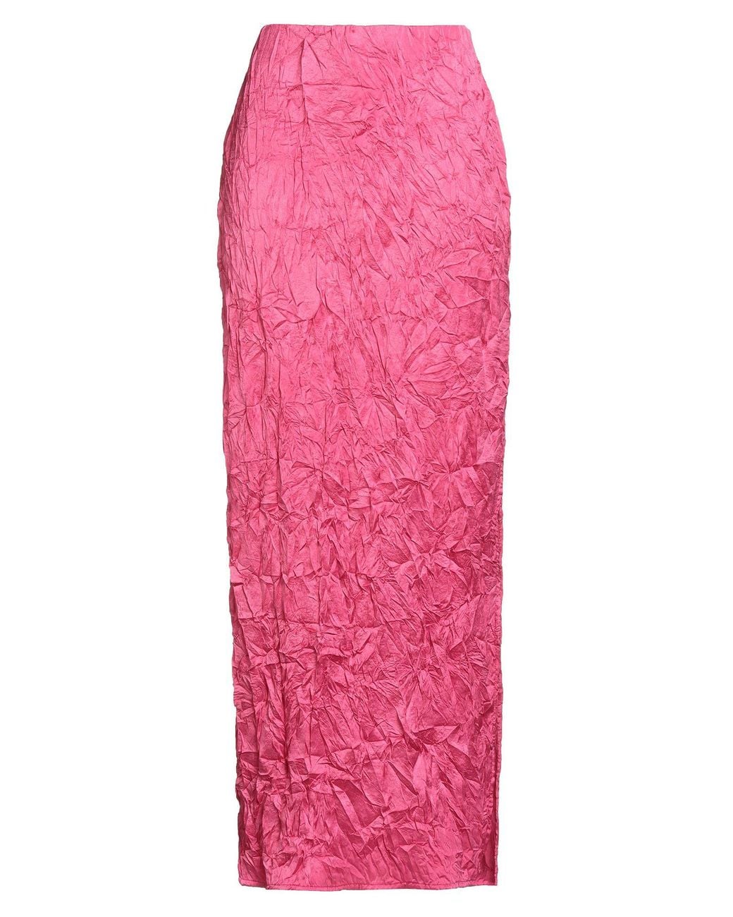 Gaelle Paris Pink Fuchsia Maxi Skirt Polyester
