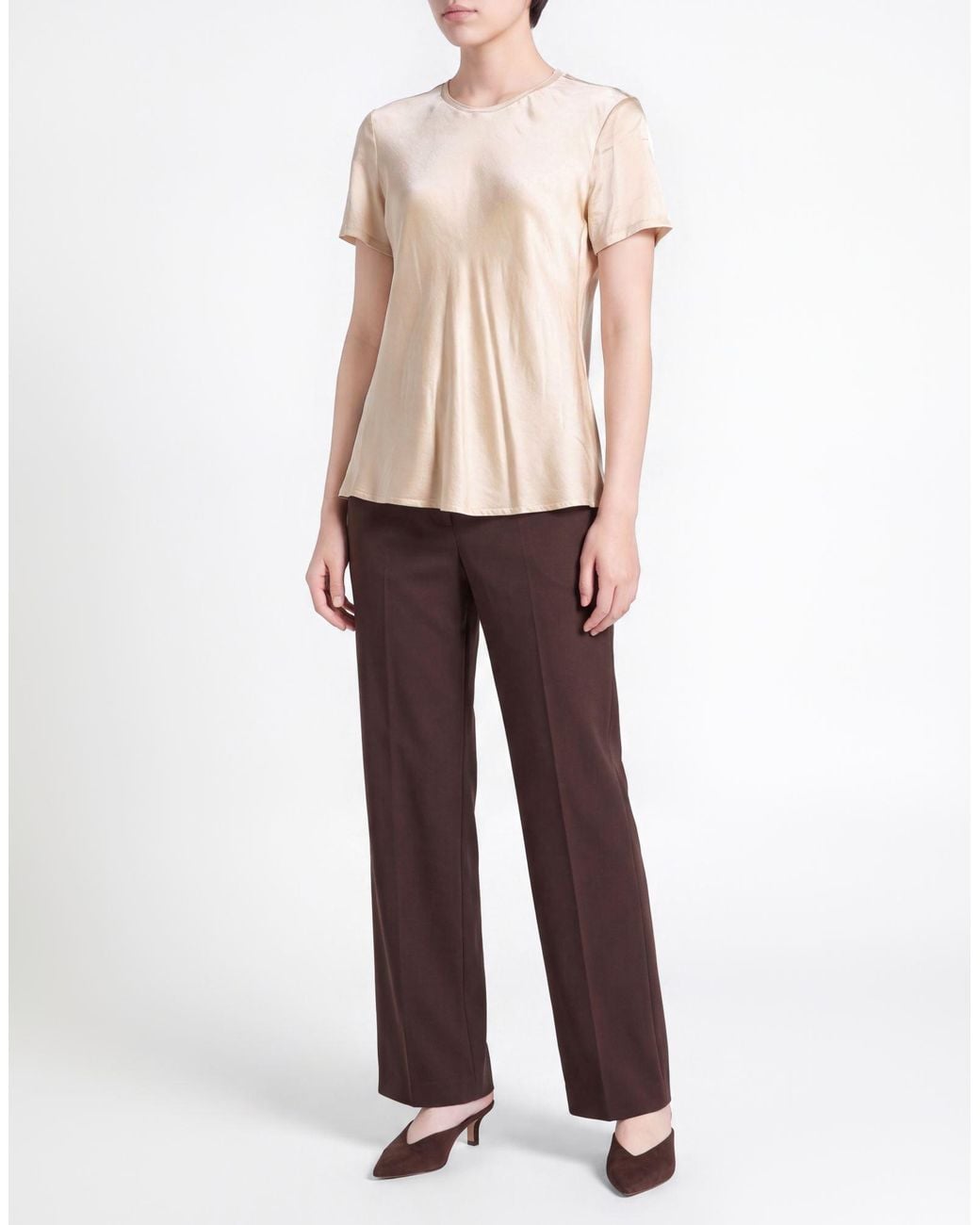Manila Grace Natural Ivory T-Shirt Viscose, Elastane