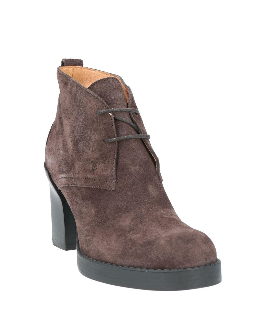 Tod's Brown Dark Ankle Boots Leather