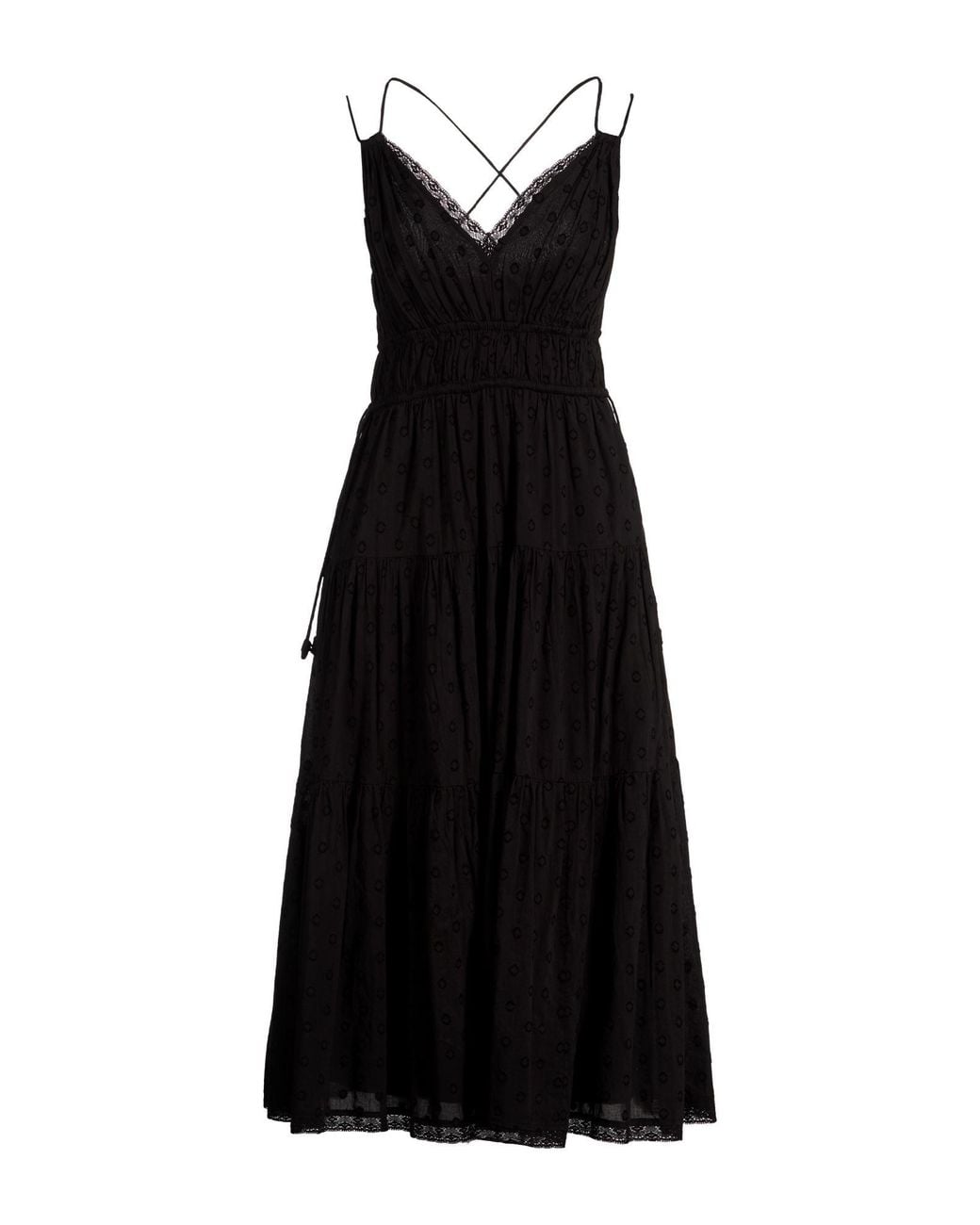Ulla Johnson Black Midi Dress Cotton