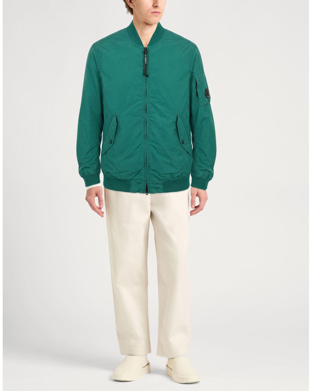 C P Company Green Jacket Polyamide, Elastane for men