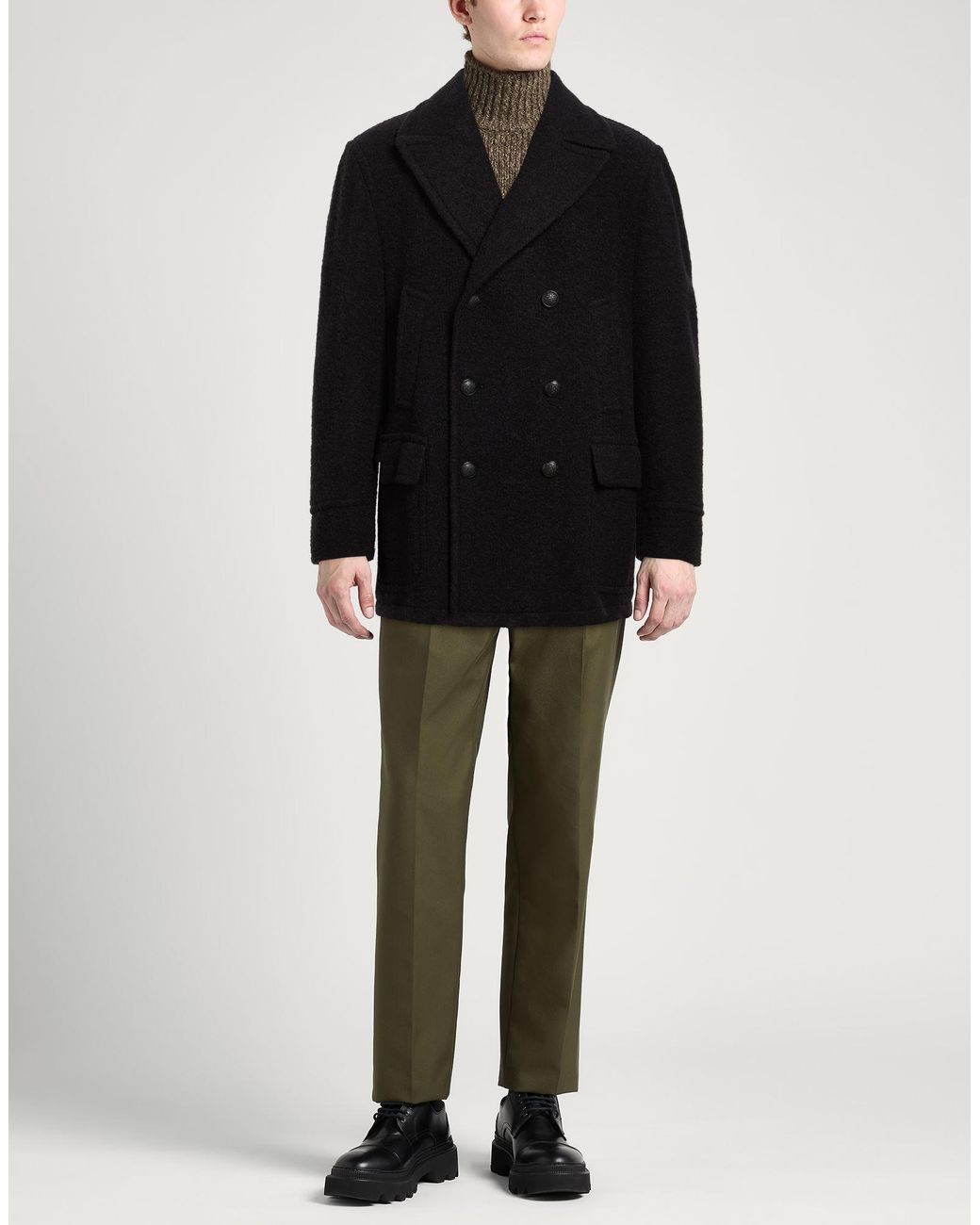 Tagliatore Black Coat for men