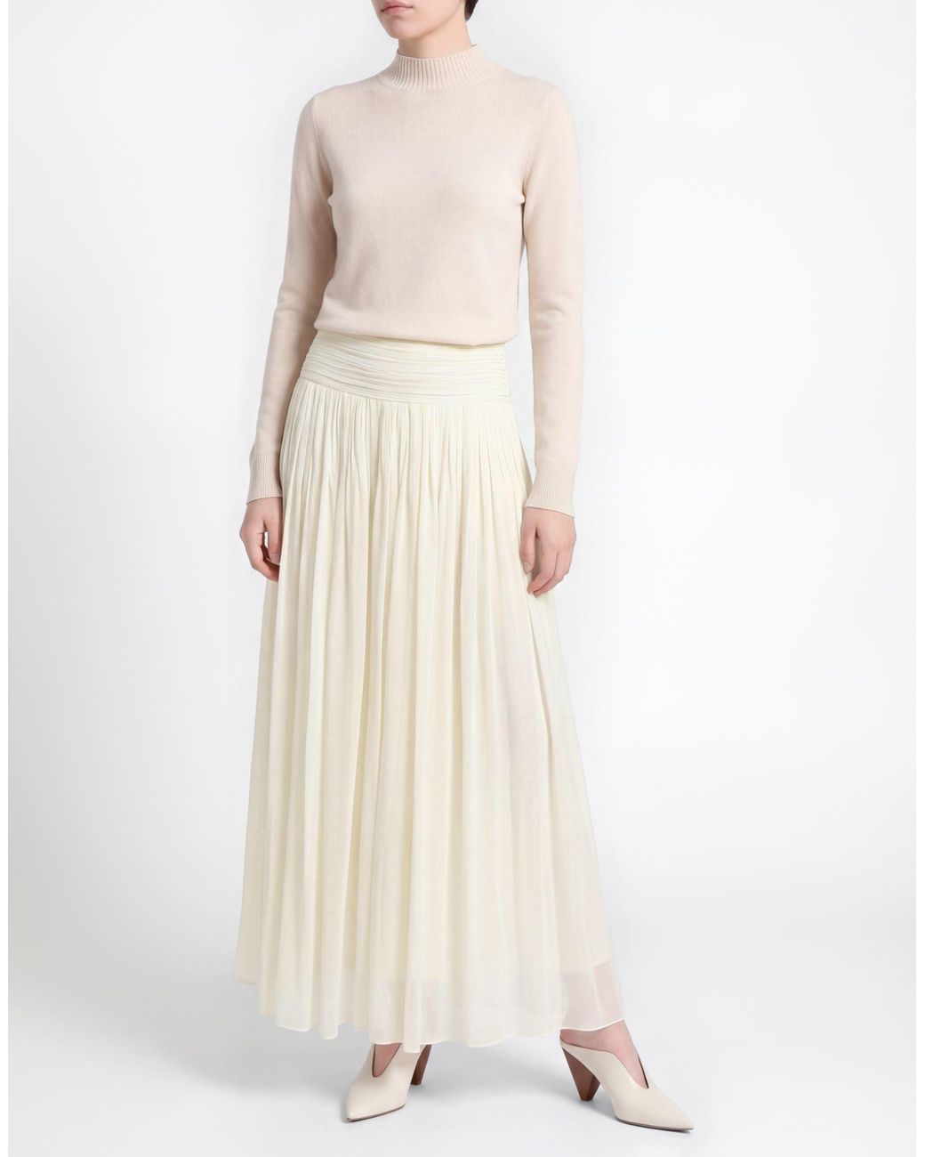 Chloé White Maxi Skirt Polyester
