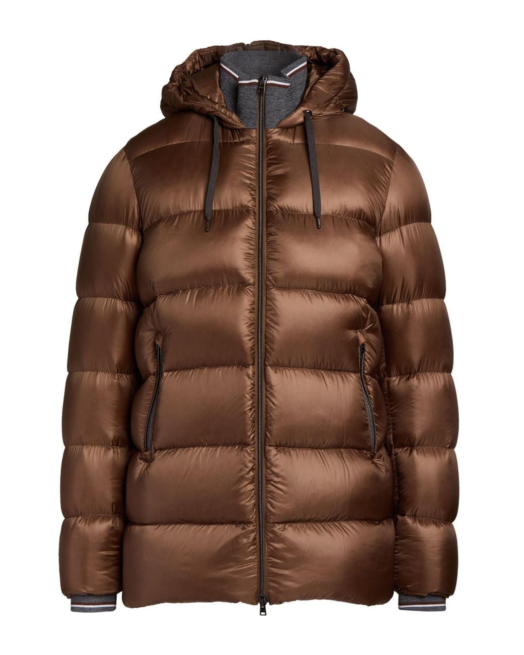 Herno Brown Puffer Polyamide for men