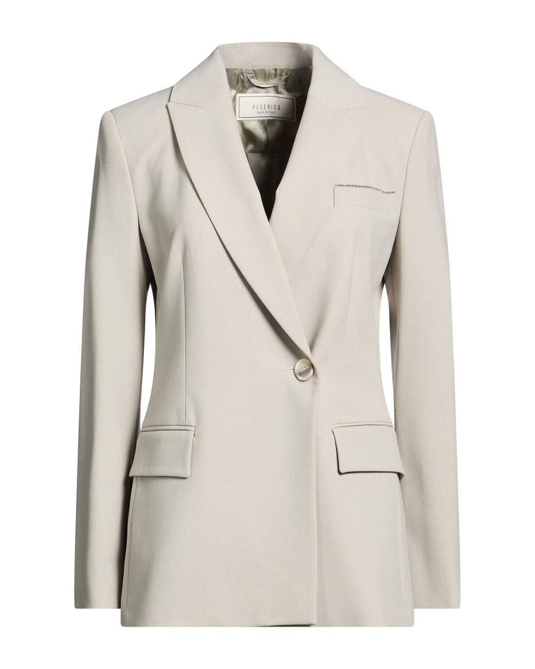 Peserico Natural Blazer Polyester, Virgin Wool, Elastane