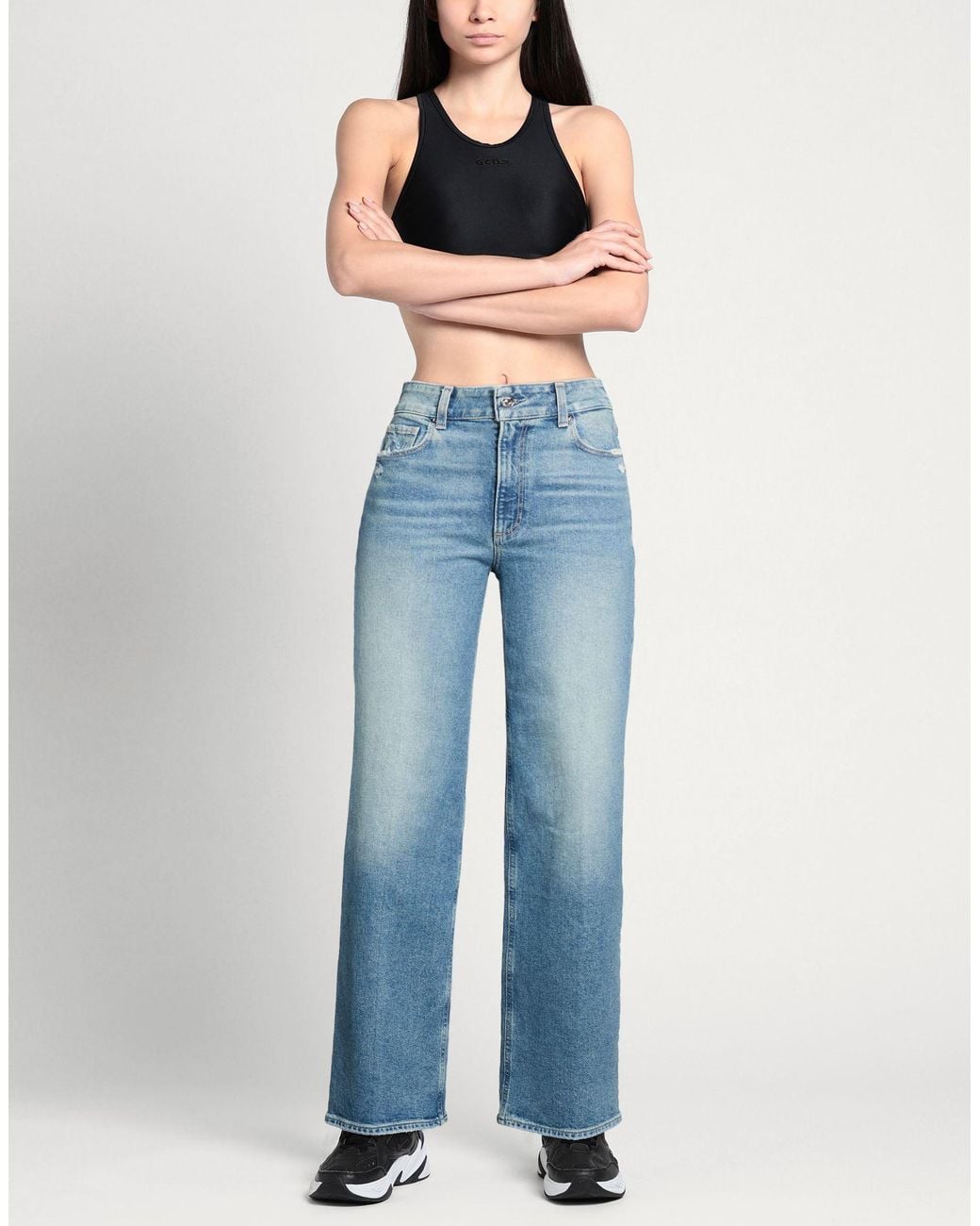 PAIGE Blue Jeans Cotton, Polyurethane