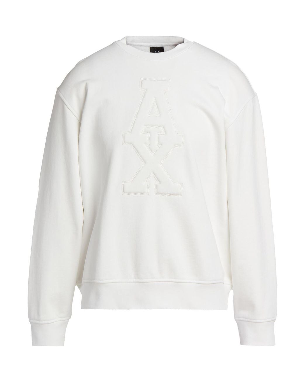 ARMANI EXCHANGE White Sweatshirt Cotton, Elastane for men