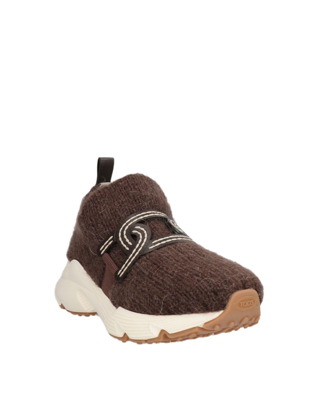 Tod's Brown Sneakers Textile Fibers, Leather