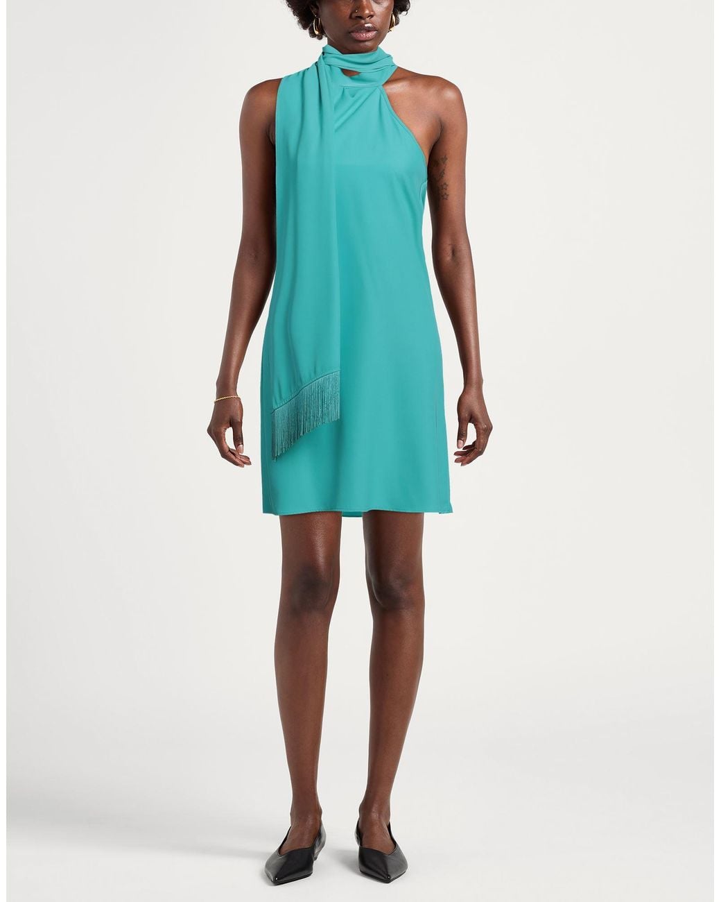 ViCOLO Blue Mini Dress Polyester, Elastane
