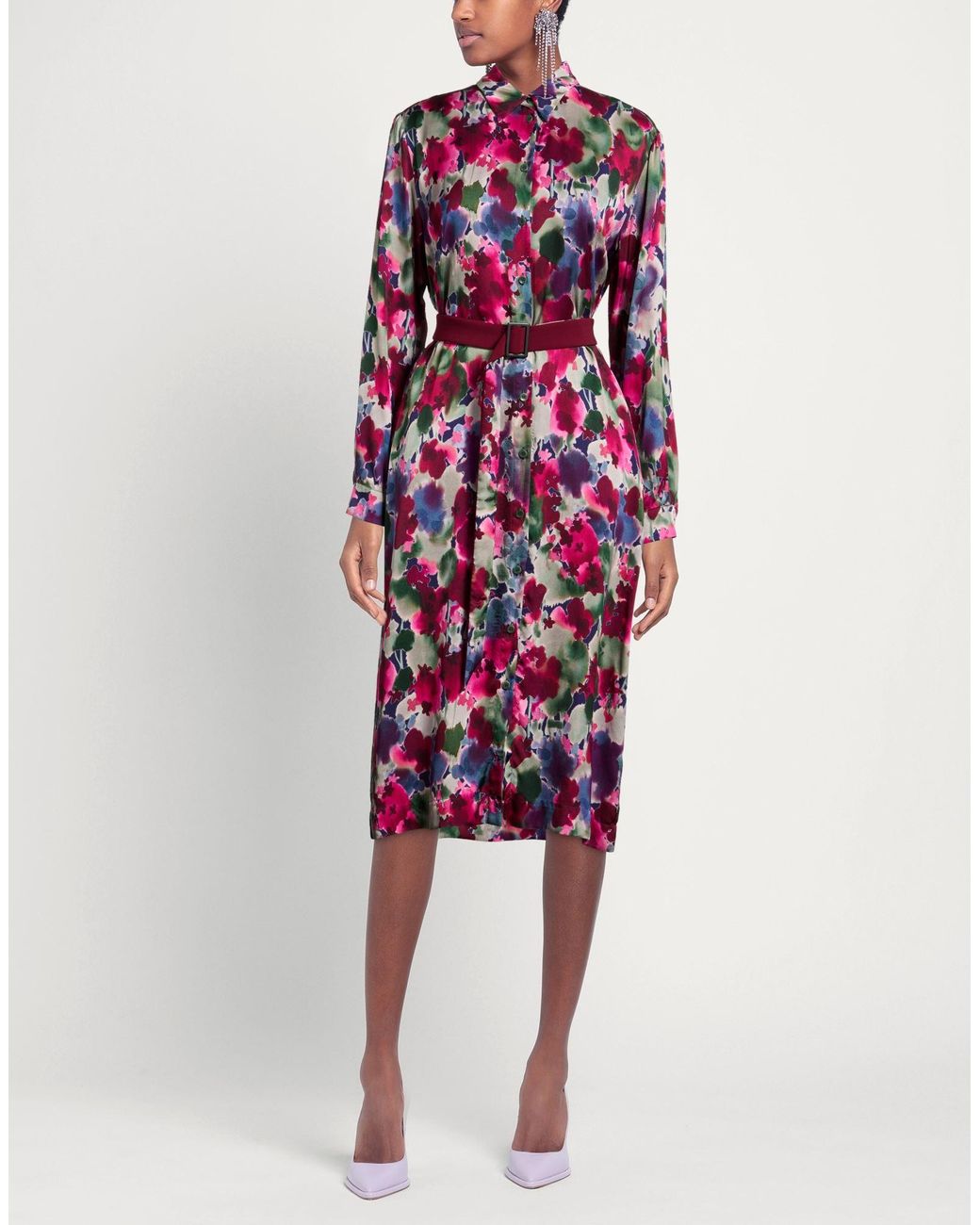 Robe Midi Her. en coloris Red