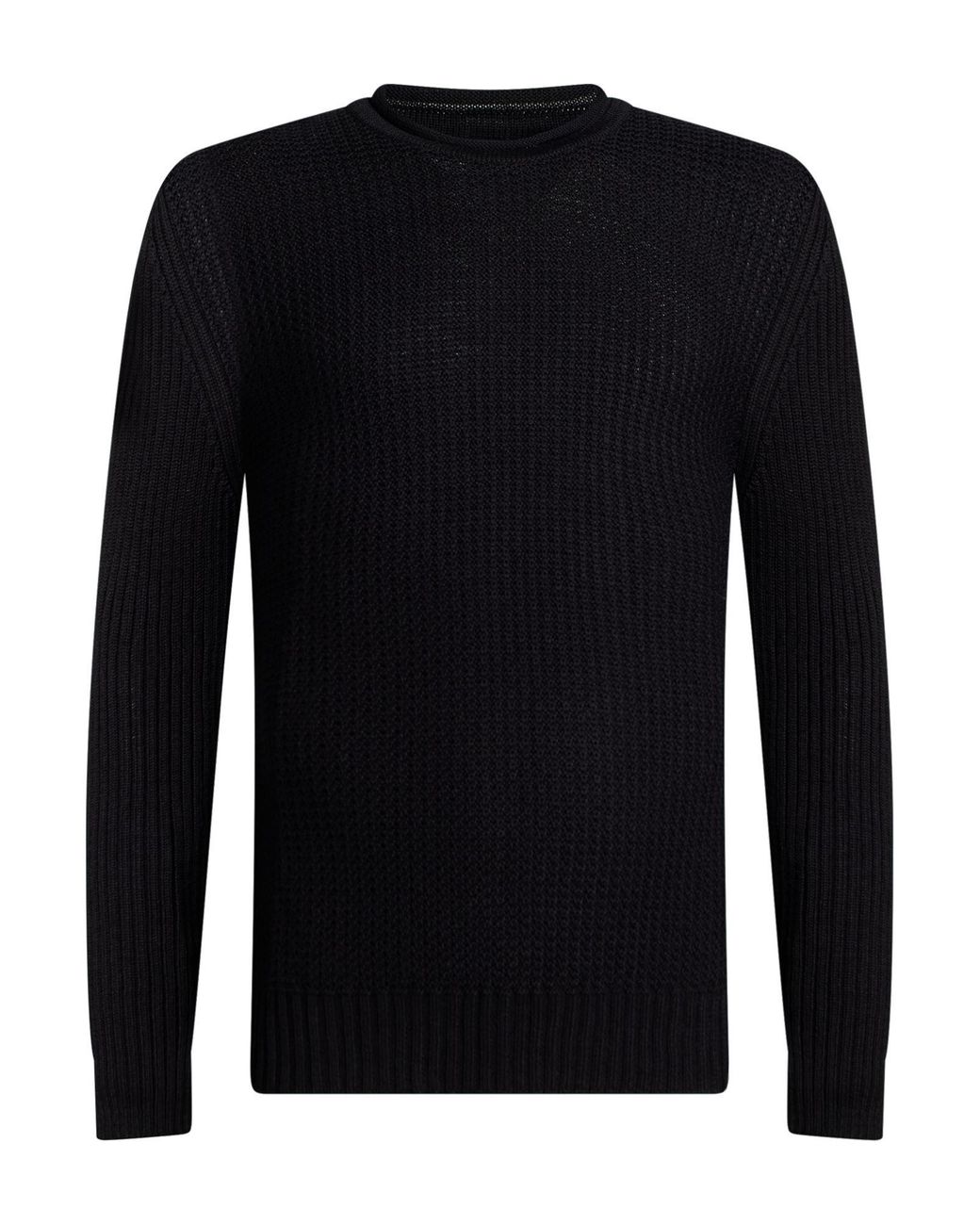 PHILOTINTO Black Sweater Merino Wool, Acrylic for men