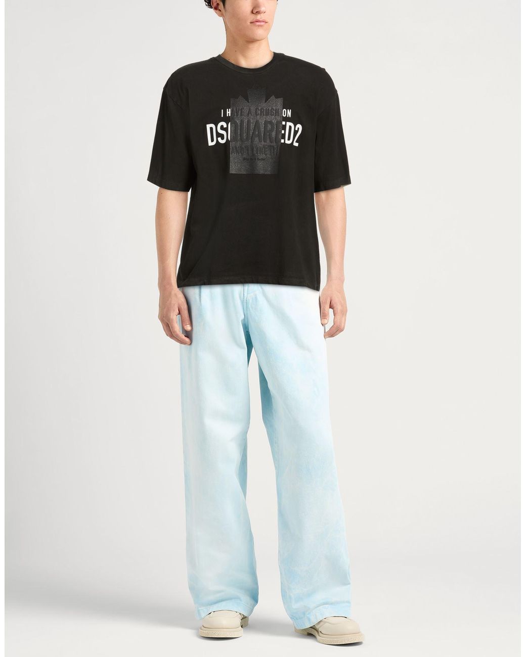 DSquared² Black T-Shirt Cotton for men