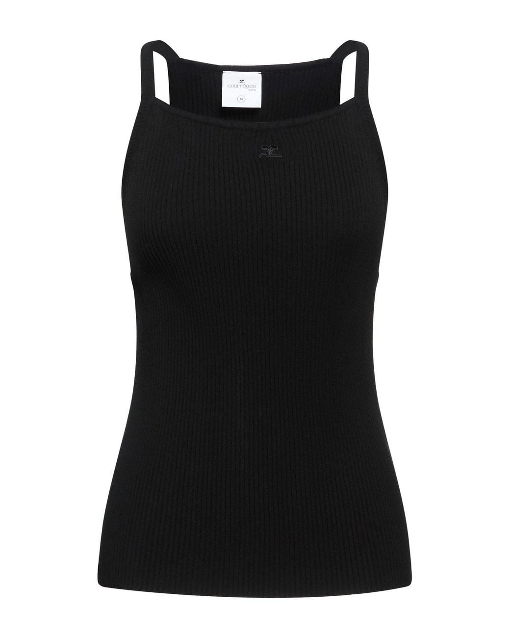 Courreges Black Top Viscose, Polyester