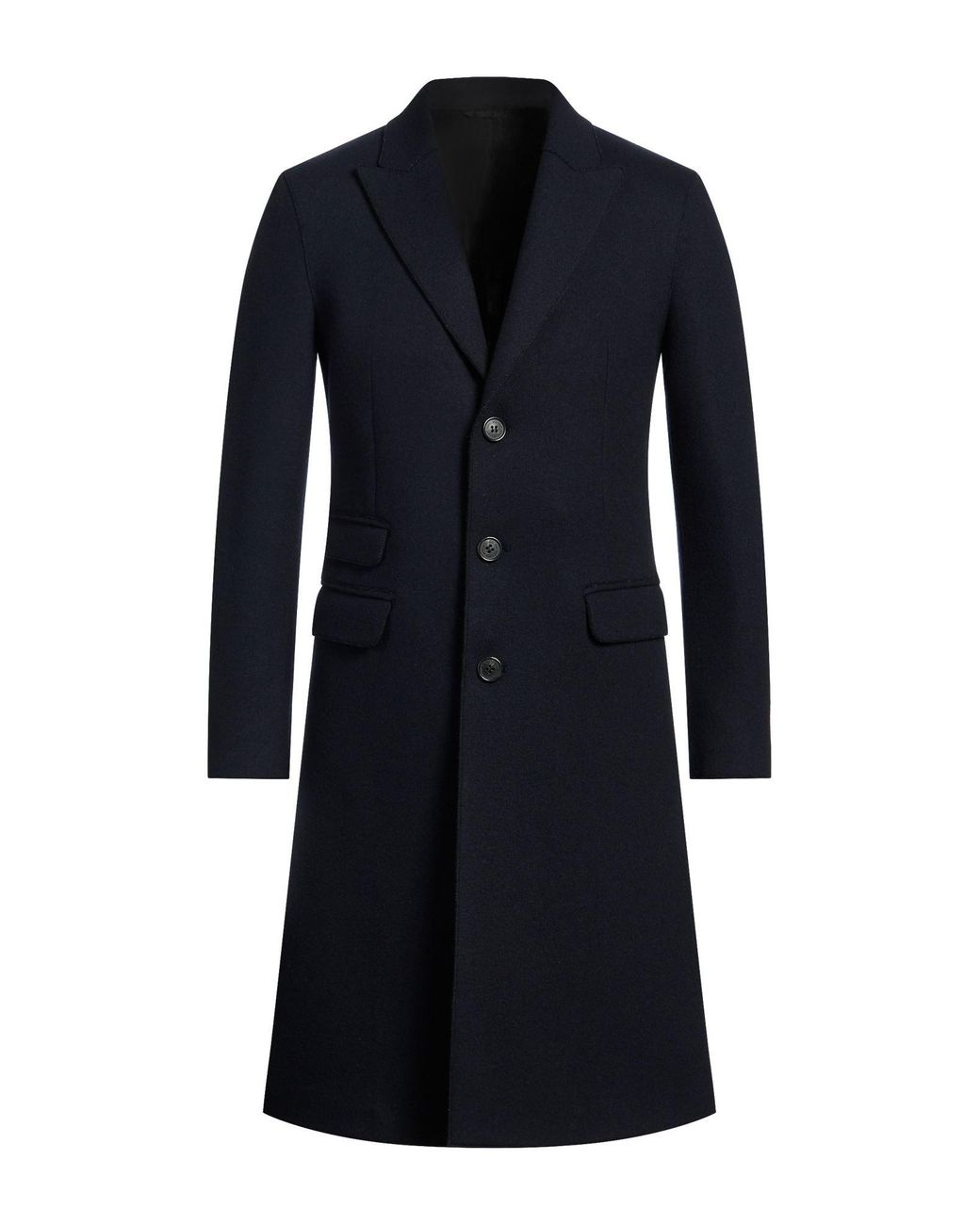 Neil Barrett Blue Midnight Coat Wool, Polyamide for men