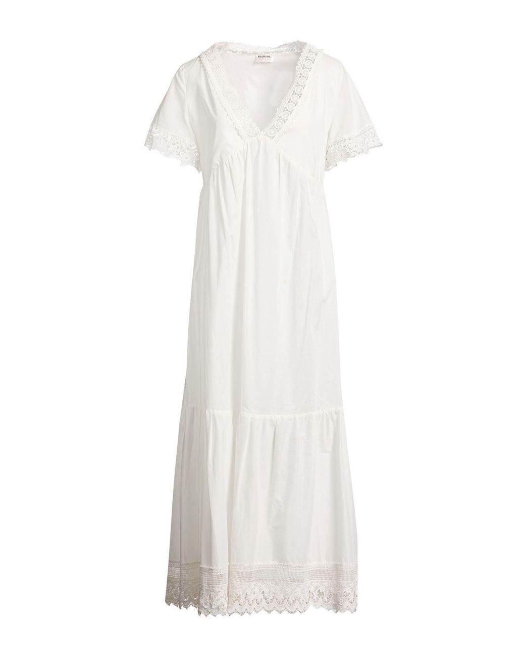 Blugirl Blumarine White Maxi Dress Cotton
