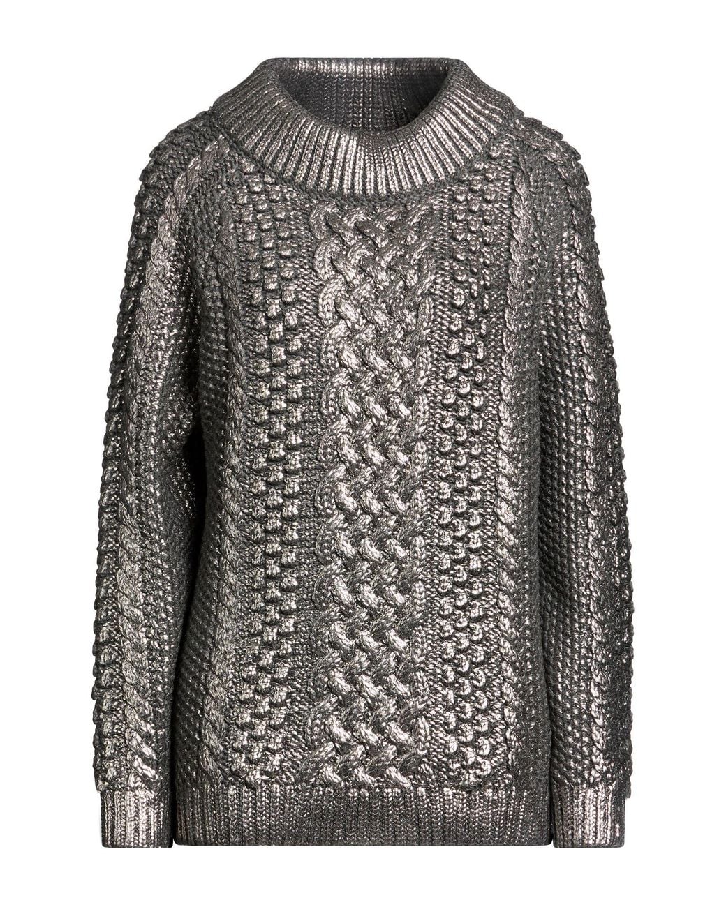 Alberta Ferretti Gray Turtleneck Virgin Wool