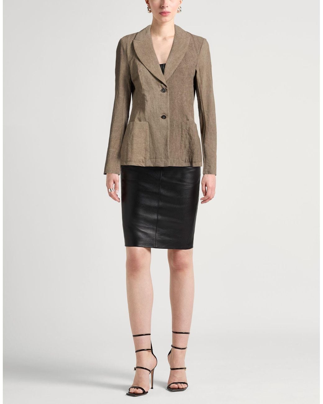 Masnada Brown Blazer Cotton, Linen, Wool