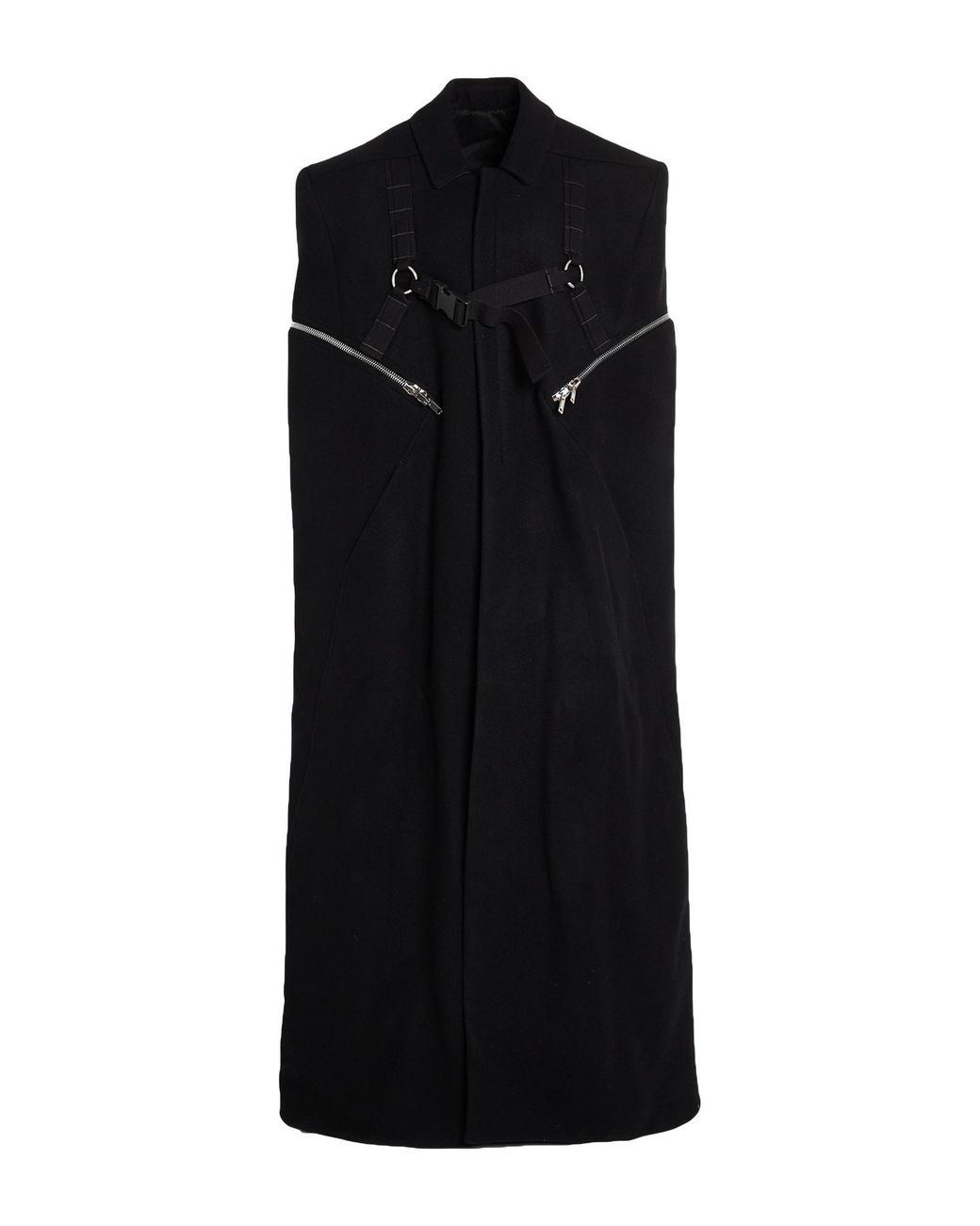 Rick Owens Black Cape Virgin Wool