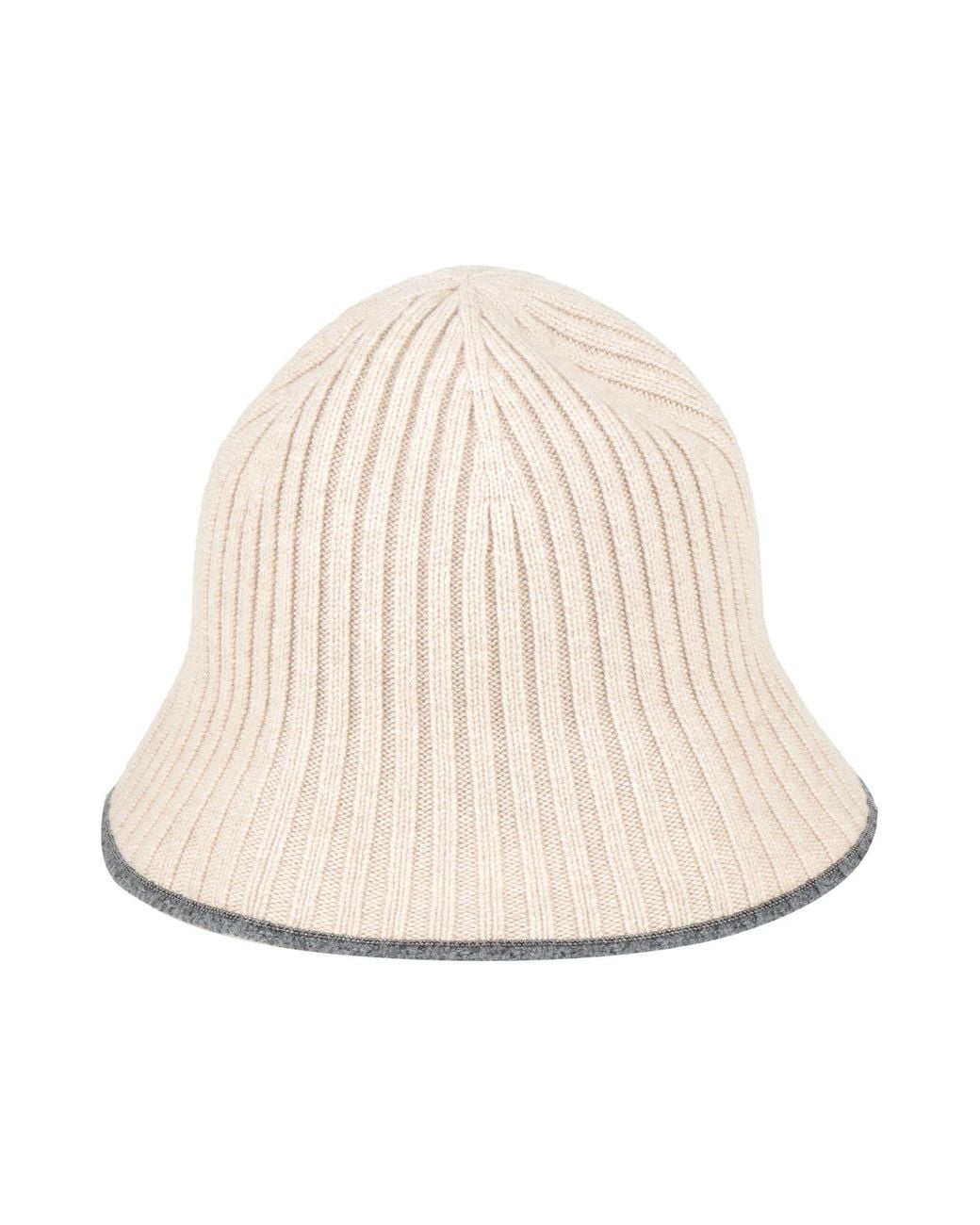 Brunello Cucinelli Natural Hat Polyamide, Virgin Wool, Cashmere, Silk, Brass