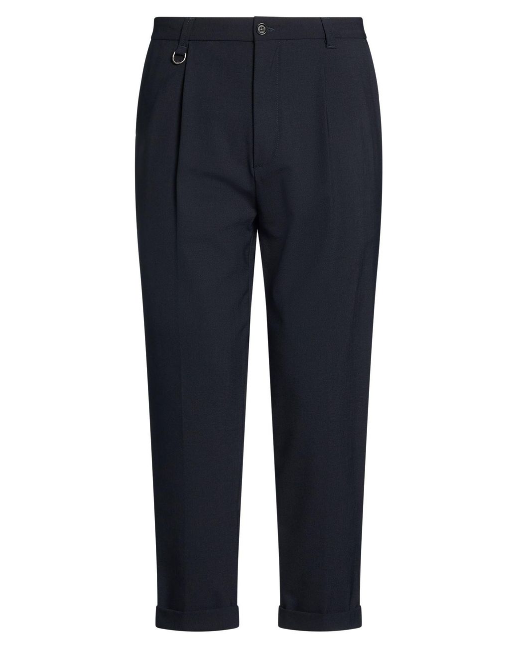 Paolo Pecora Blue Pants Polyester, Wool, Elastane for men
