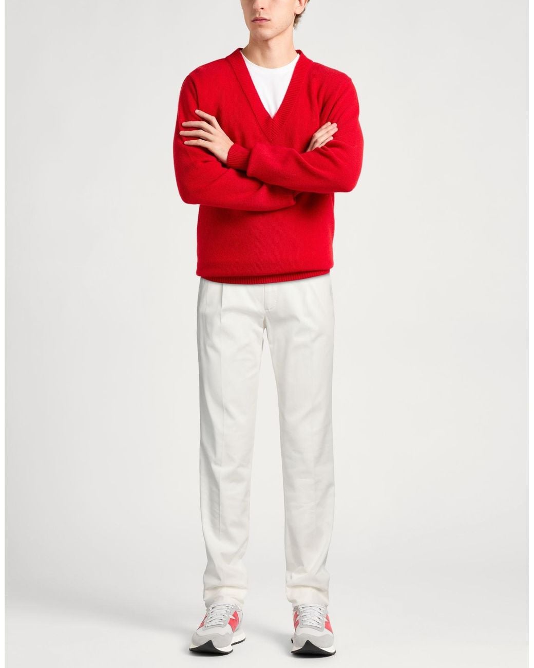 Incotex White Pants Cotton, Lyocell, Elastane for men