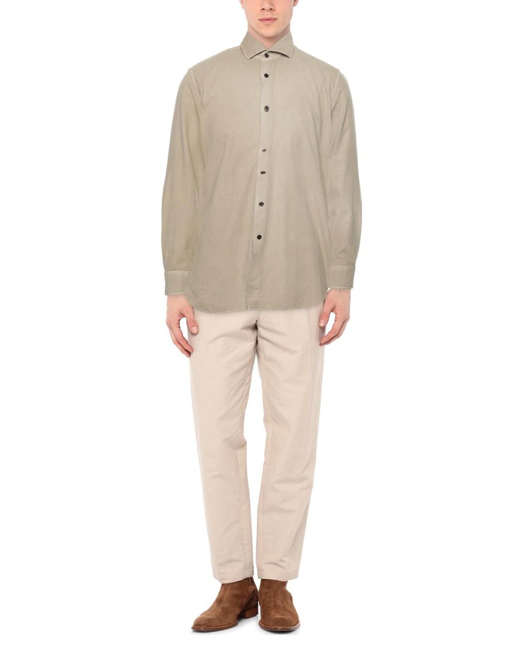 Moorer Natural Shirt Cotton for men