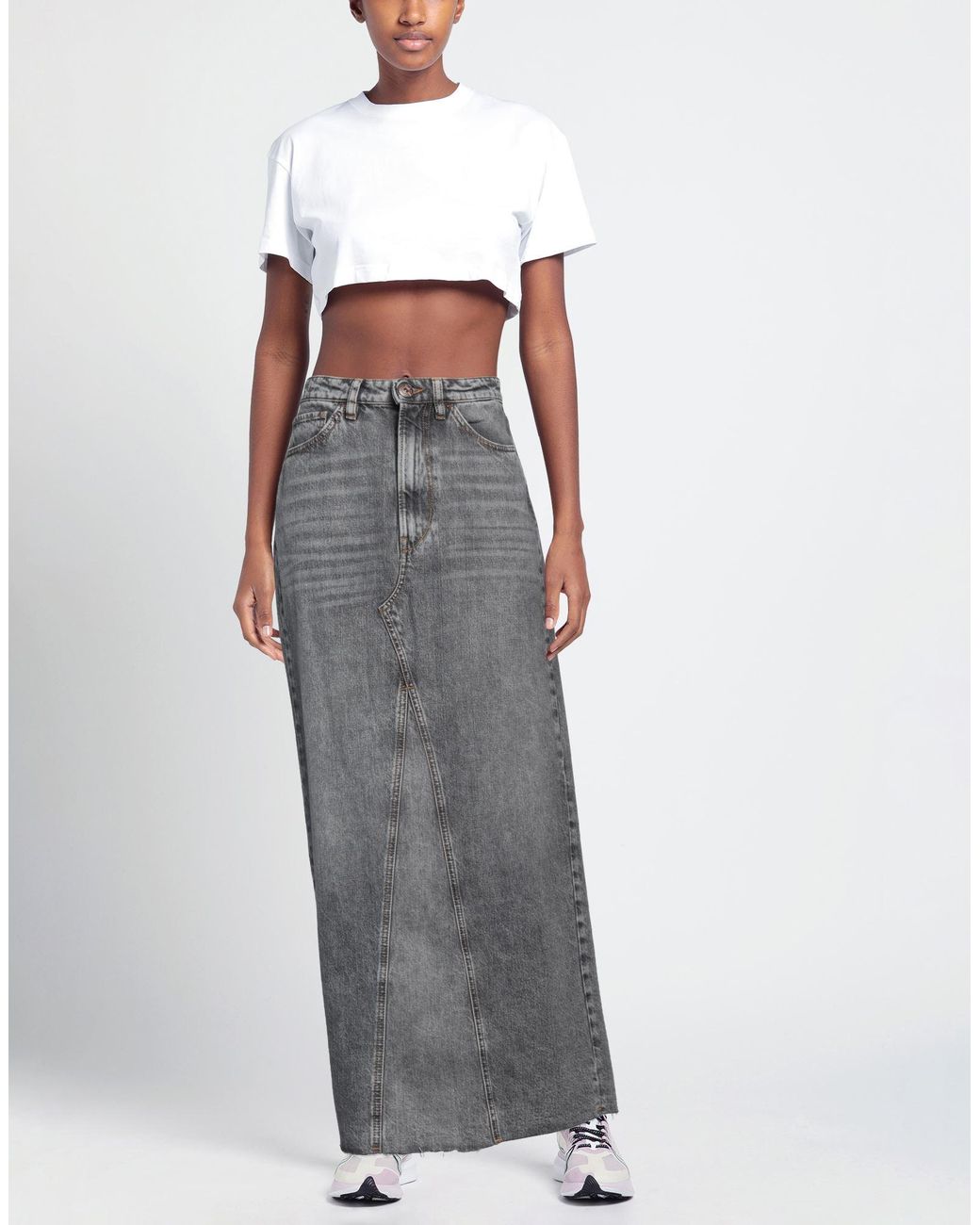 3x1 Gray Denim Skirt