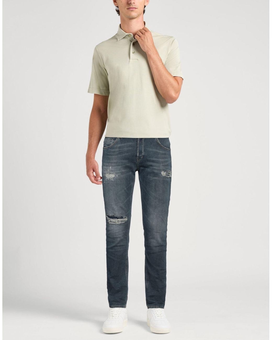 Dondup Blue Jeans Cotton, Elastomultiester, Elastane for men