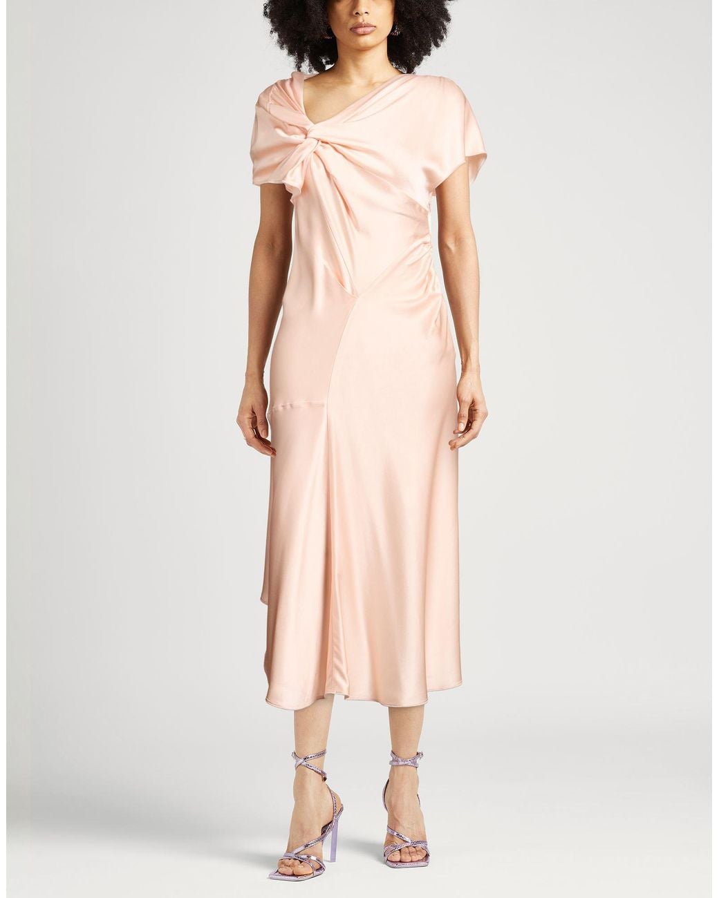 Victoria Beckham Pink Midi Dress