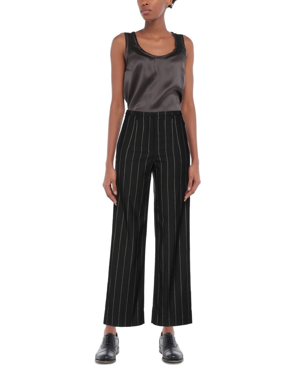 SEVENTY VENEZIA Black Pants Viscose, Polyamide, Elastane