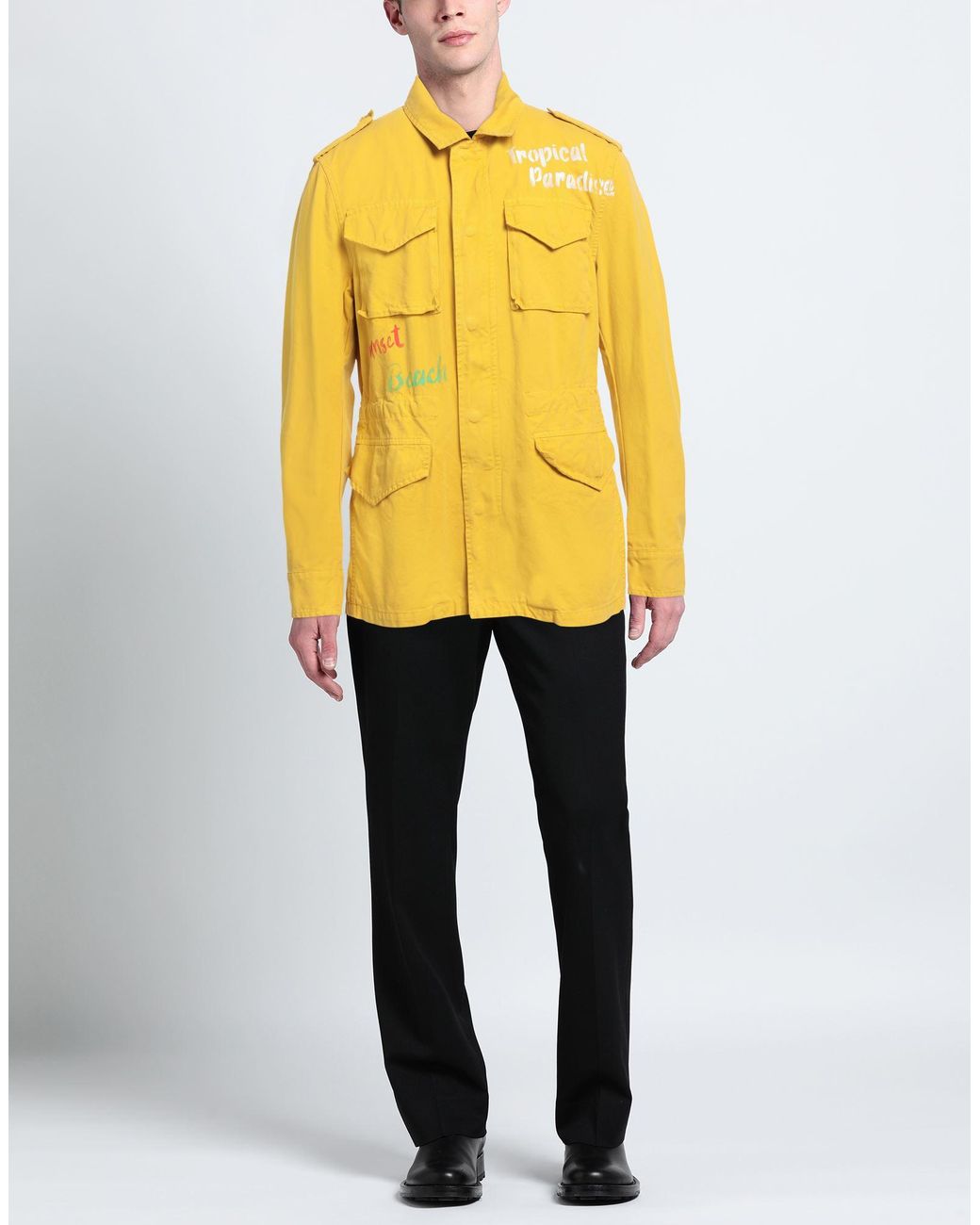 FRONT STREET 8 Yellow Blazer Cotton for men