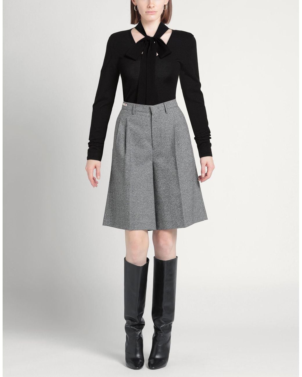 SOLOTRE Black Sweater Wool, Silk