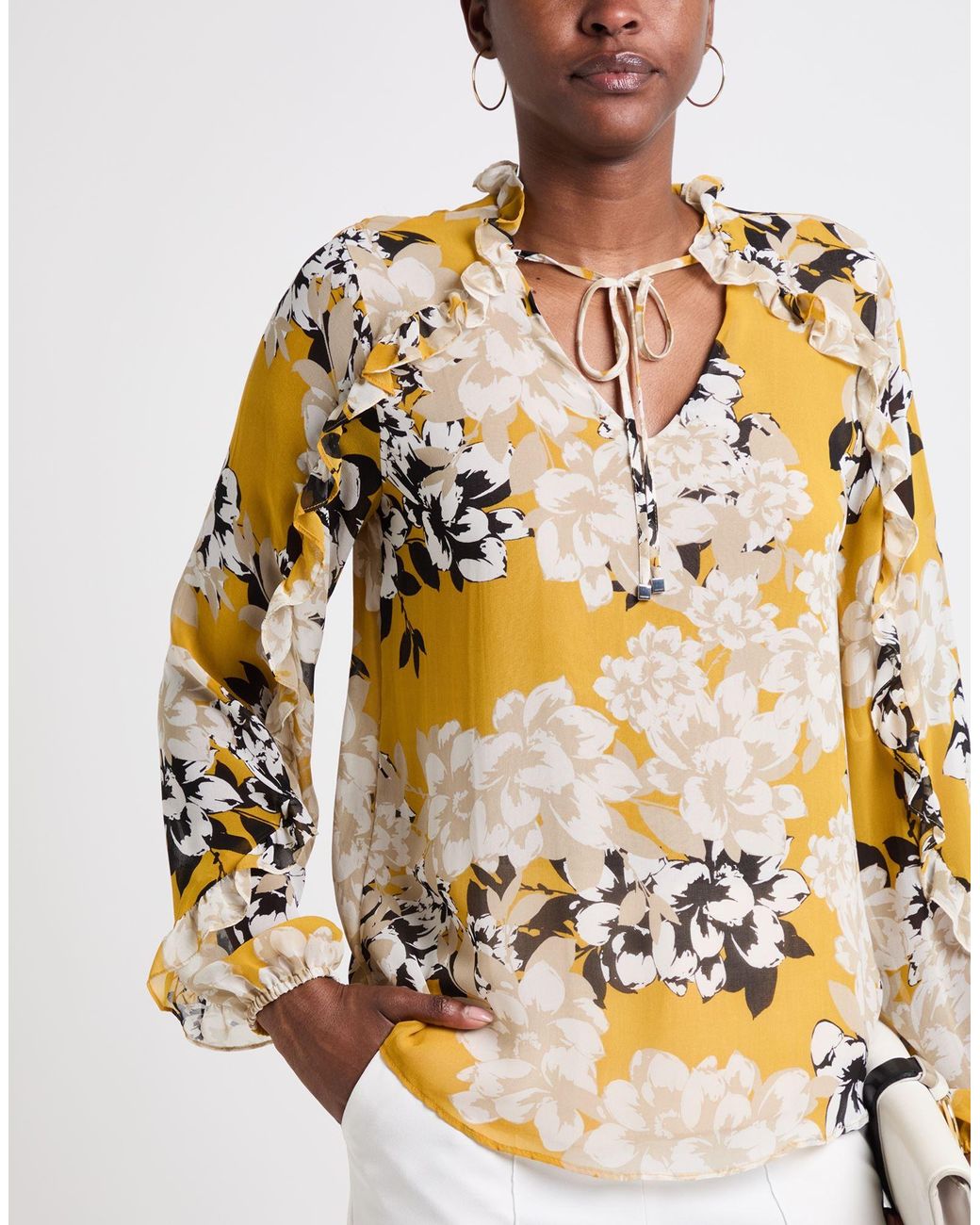 Calvin Klein Metallic Top Polyester