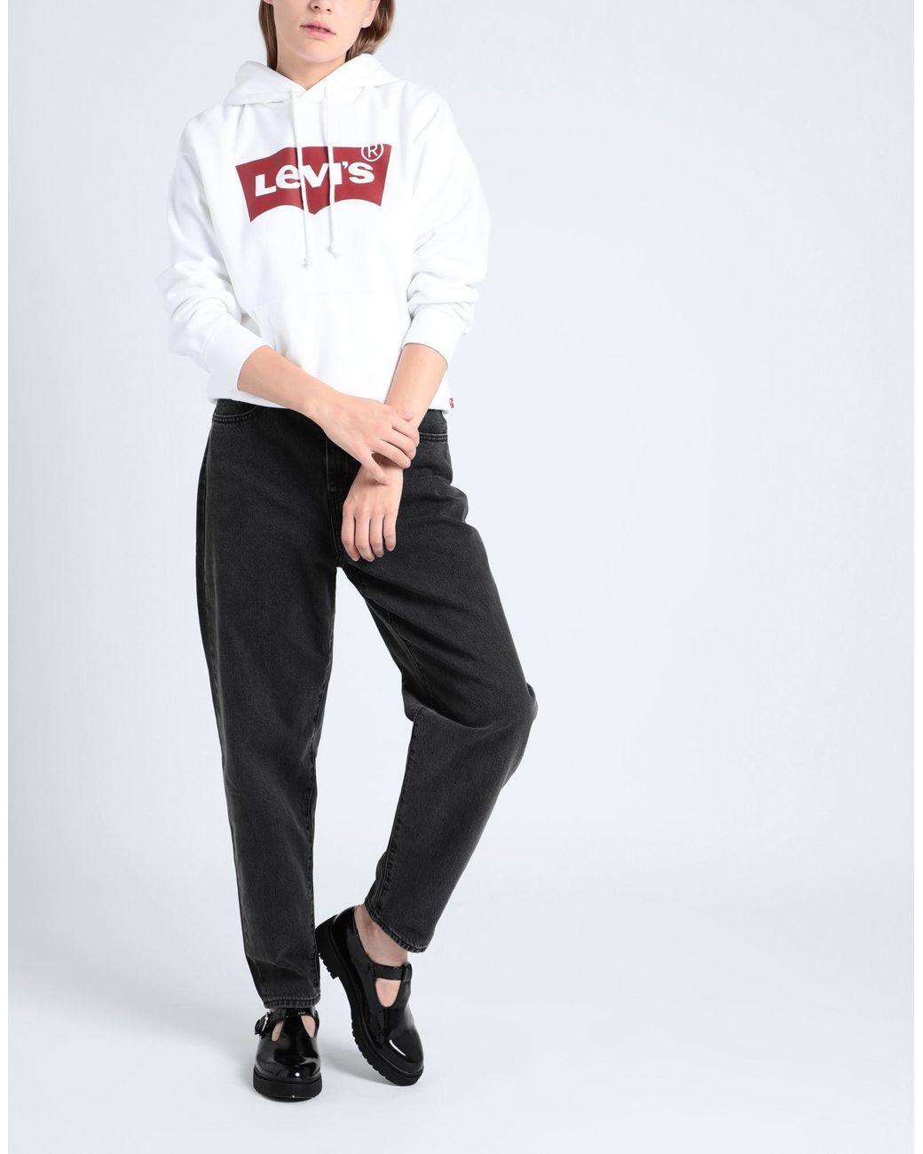 Levi's White Logo Pullover Hoodie