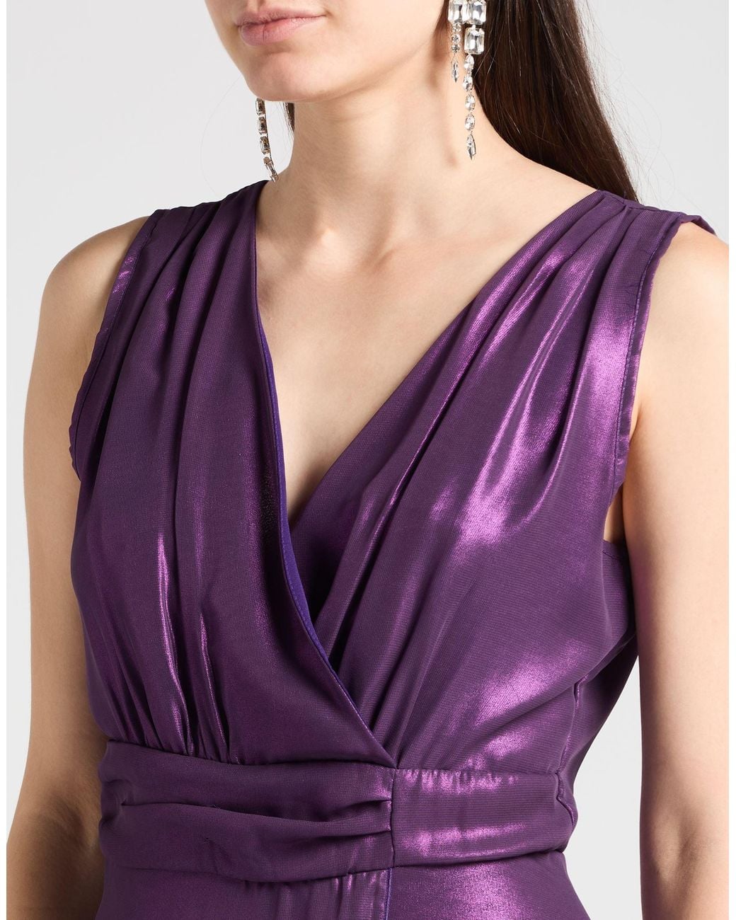 Rinascimento Purple Maxi Dress Polyester