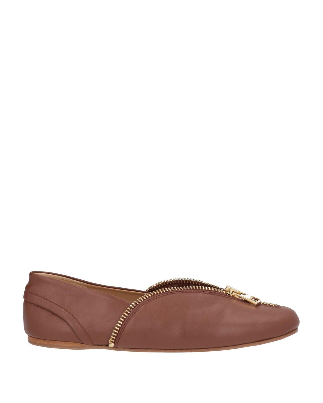 J.W. Anderson Brown Ballet Flats Calfskin