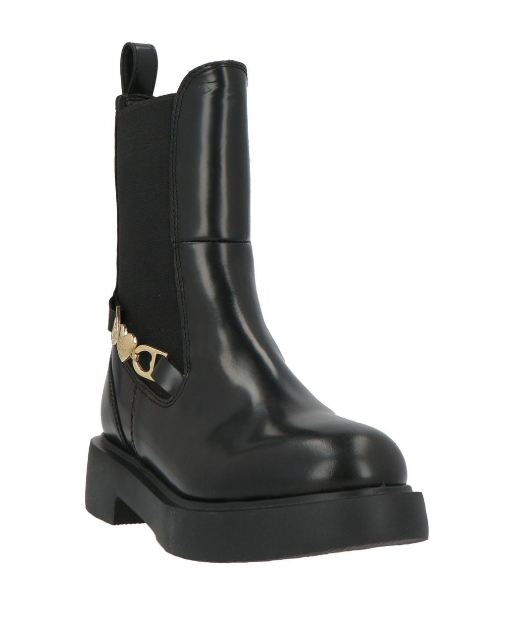 Love Moschino Black Ankle Boots Leather