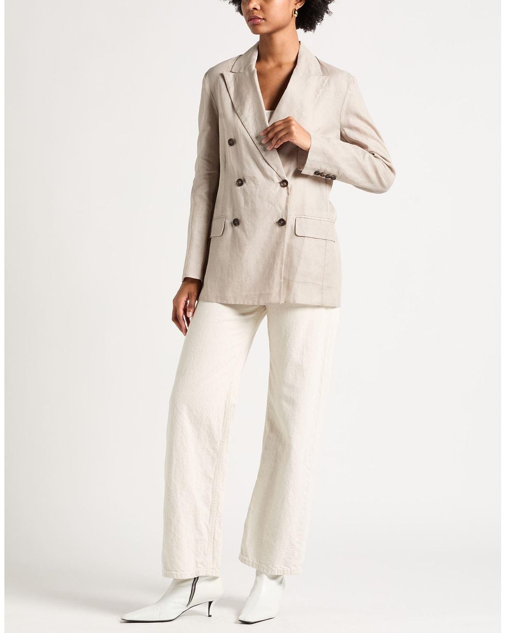 Brunello Cucinelli Natural Blazer Cotton