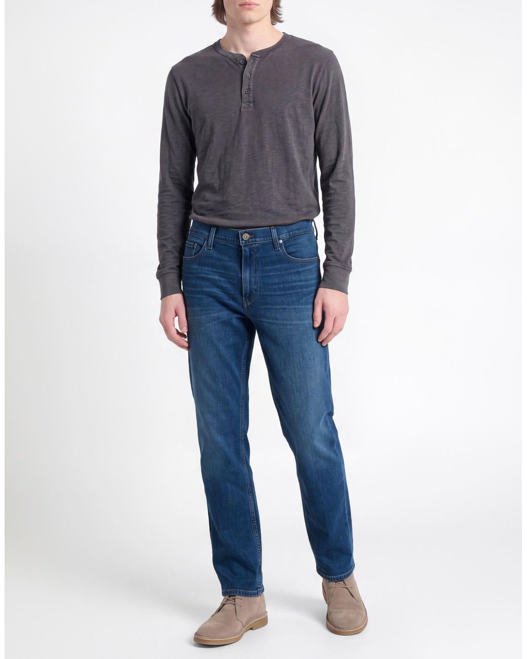 PAIGE Blue Jeans Cotton, Polyester, Elastane for men