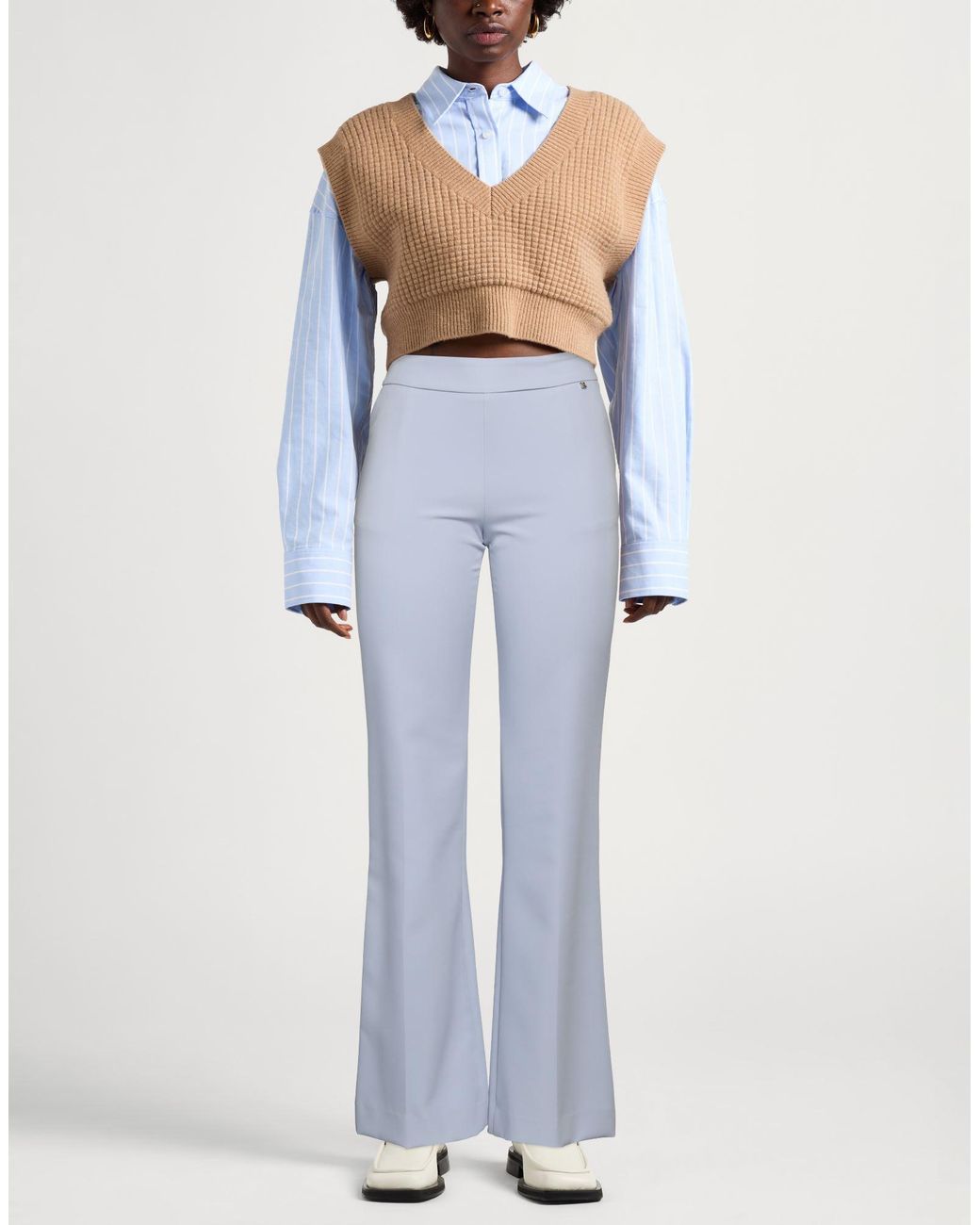 Kocca Blue Pants Polyester, Elastane