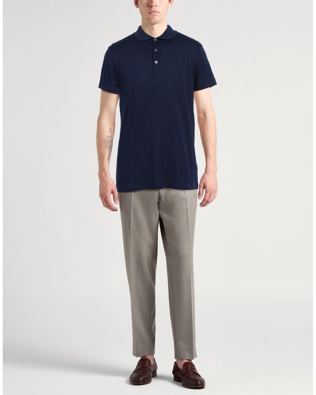 Polo di Moorer in Blue da Uomo
