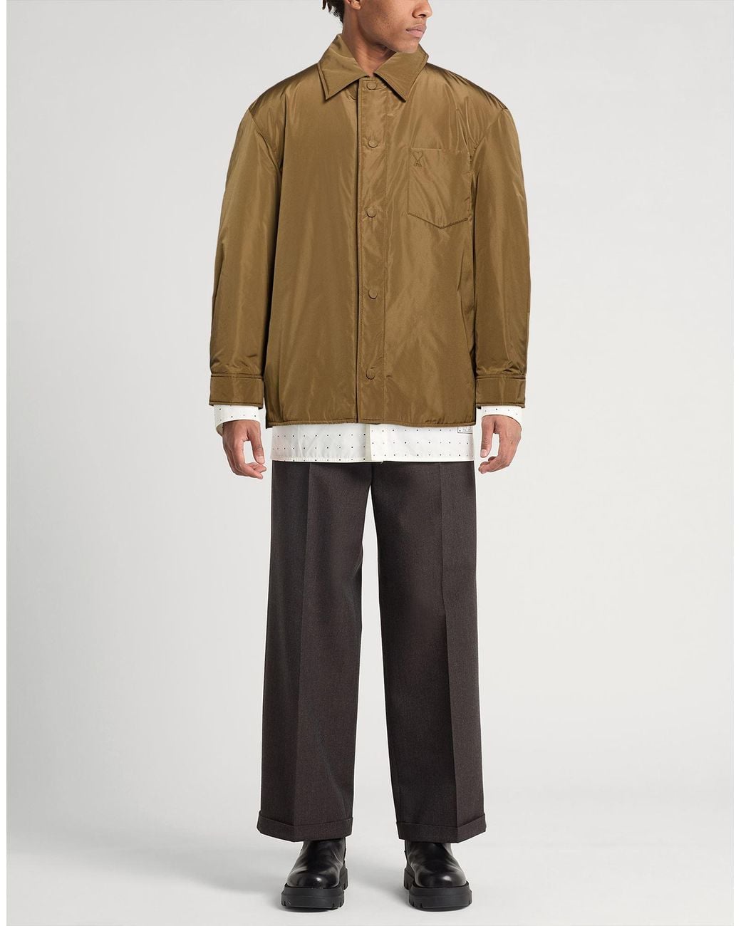 AMI Brown Camel Jacket Polyester for men