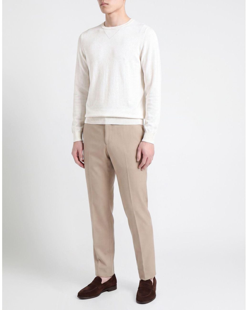 Gran Sasso White Sweater Virgin Wool for men