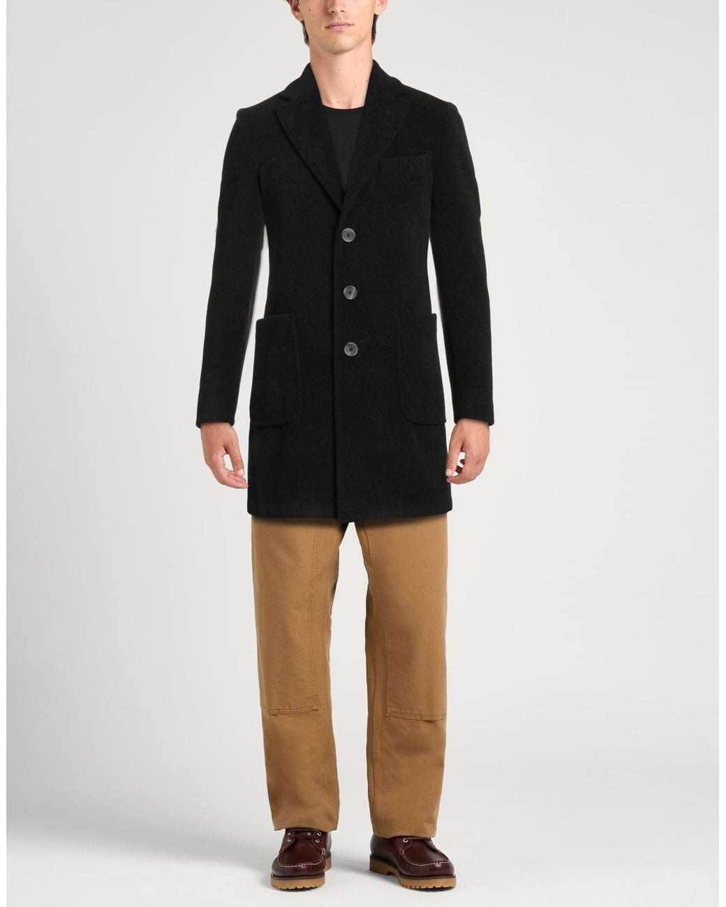 TELA-N° Black Coat Polyester for men