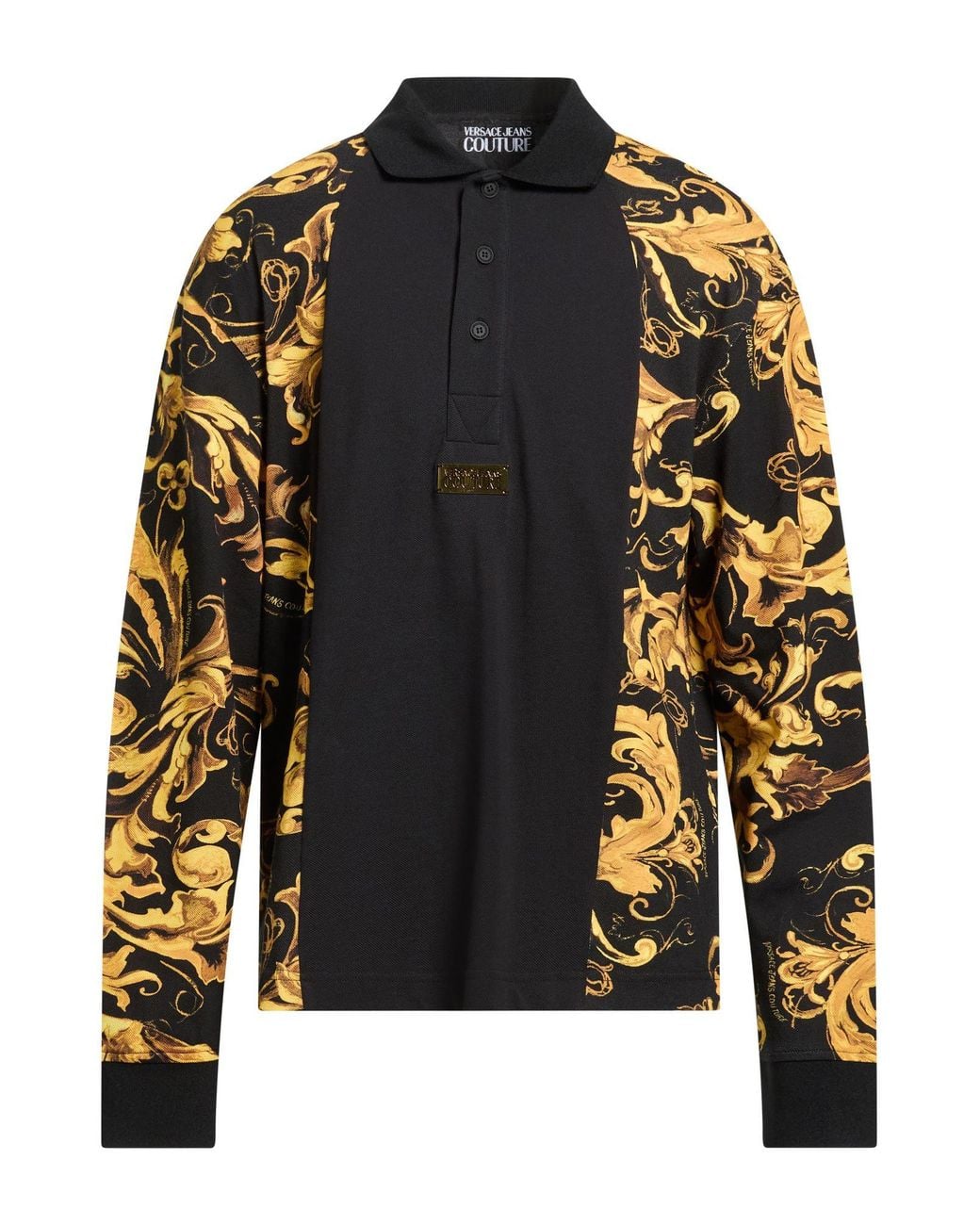 Versace Jeans Couture Black Polo Shirt Cotton for men